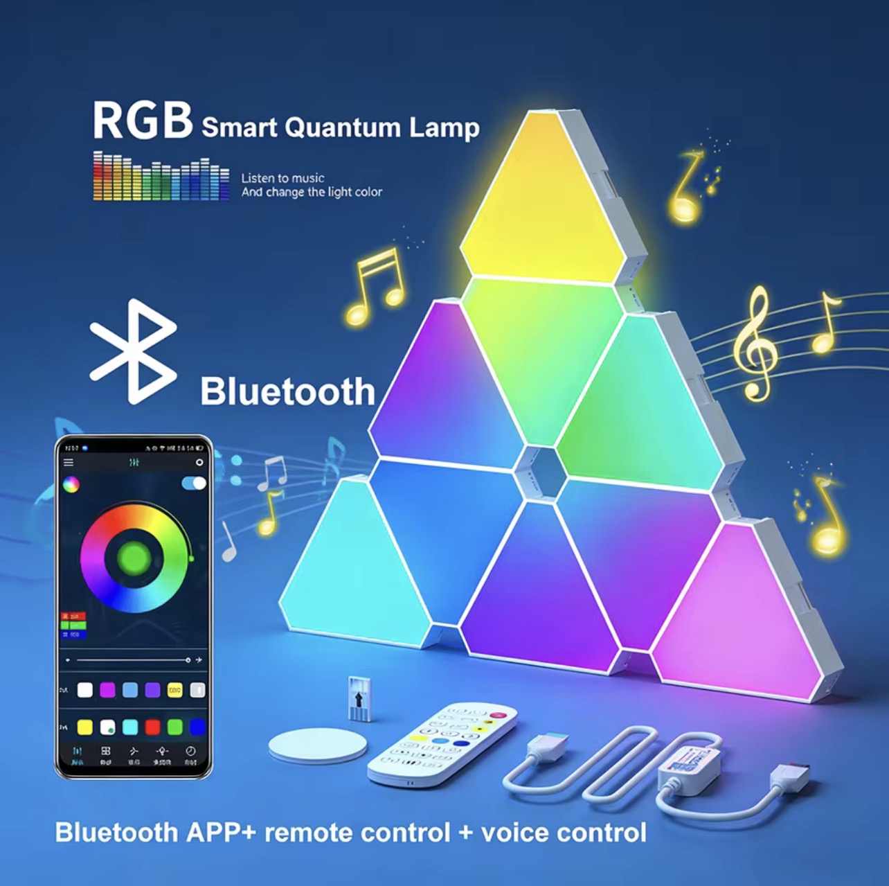 Triangular Quantum RGB Lamp