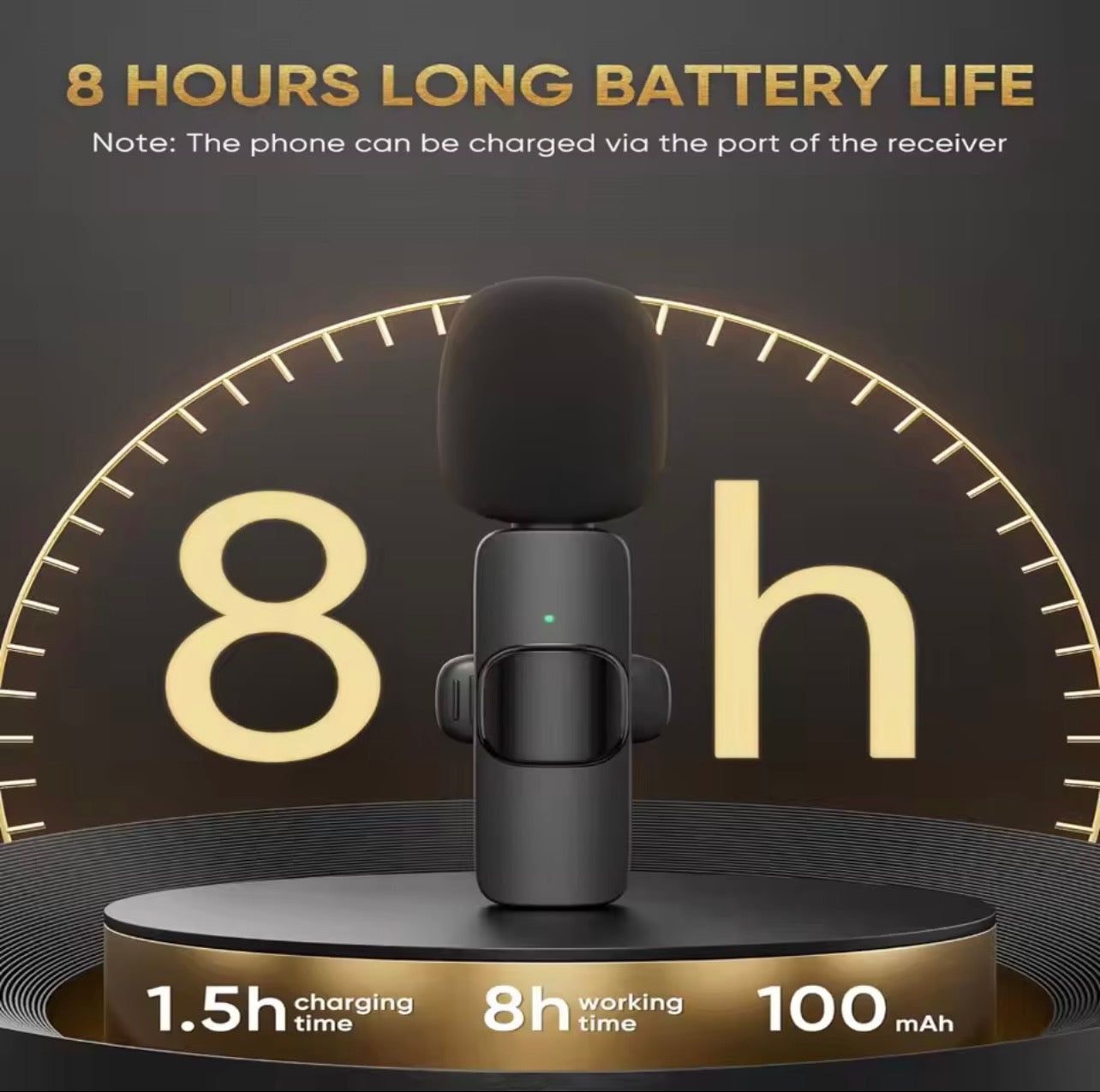 HITOZON Professional Wireless Lavalier Microphone