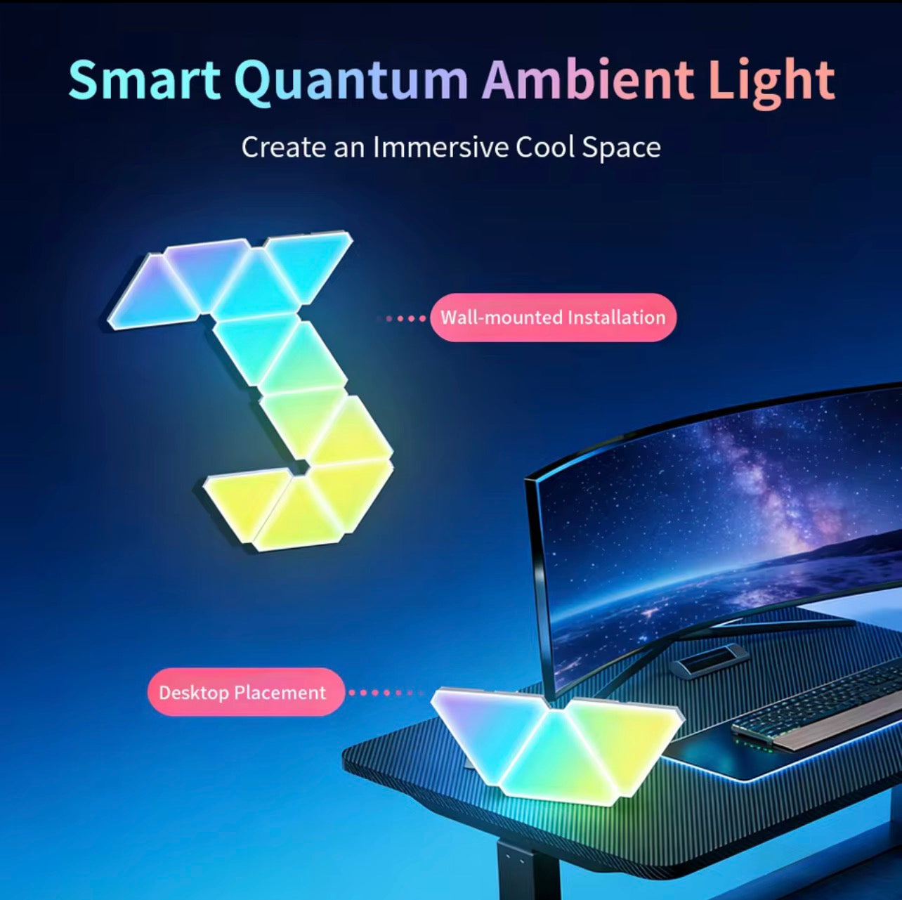 Triangular Quantum RGB Lamp